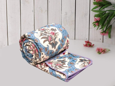 Flipkart SmartBuy Printed Single Dohar for  AC Room(Microfiber, Blue)