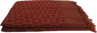 Saagar Tex Checkered Single AC Blanket for  Heavy Winter(Poly Cotton, Brown)