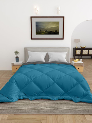 TUNDWAL'S Solid Double Comforter for  Heavy Winter(Microfiber, Teal,Grey)