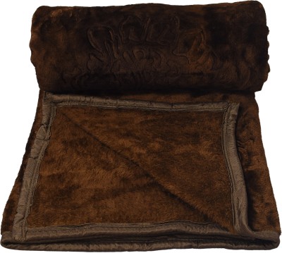 Nayan Enterprises Printed Double Mink Blanket for  Heavy Winter(Microfiber, Brown)