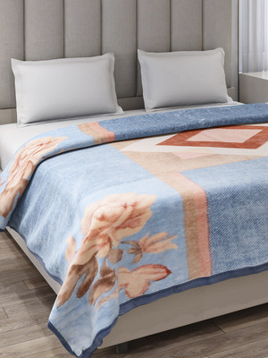 MONTE CARLO Printed Double Mink Blanket for  Mild Winter(Polyester, Multicolor)