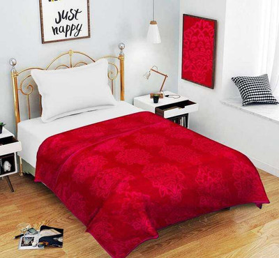 DPN Solid Double Mink Blanket for  Heavy Winter(Fur, Maroon)