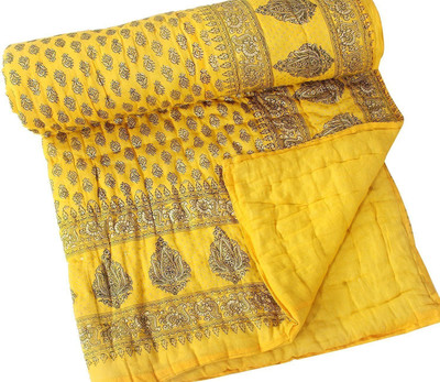 shree karni export Floral Double Mink Blanket for  AC Room(Microfiber, Multicolor)