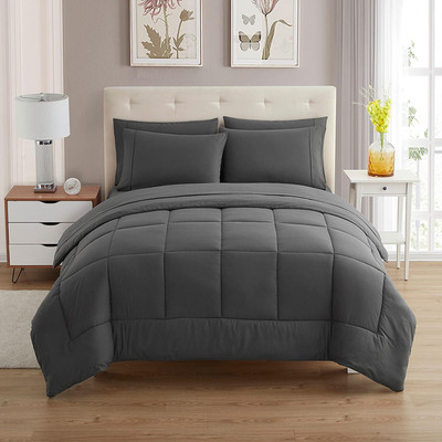 Blue Home Solid Double Comforter for  Heavy Winter(Poly Cotton, White)