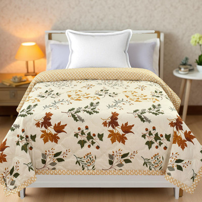 Gopal Ji Creations 3D Printed Single AC Blanket for  AC Room(Poly Cotton, Yellow Zig Zag)
