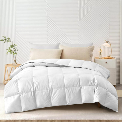 TUNDWAL'S Solid Double Comforter for  Heavy Winter(Cotton, White)