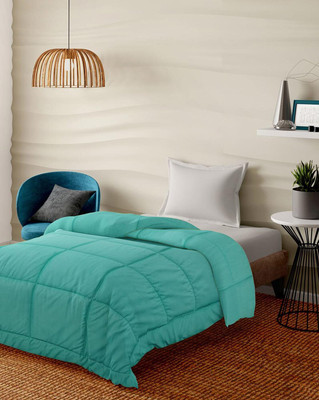 PORTICO Solid Single Comforter for  AC Room(Cotton, Light Green)