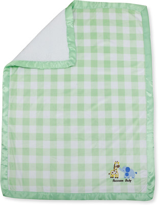 Baby Moo Printed Single AC Blanket for  Heavy Winter(Polyester, Green)