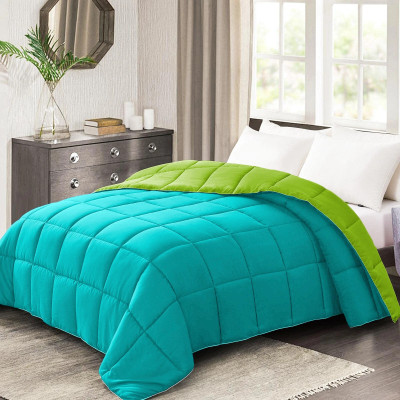 Btag Solid Double Comforter for  Heavy Winter(Polyester, Aqua Lush)