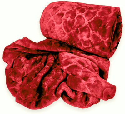 kirshinaENTERPRISES Solid Double Mink Blanket for  Heavy Winter(Microfiber, Red-01)