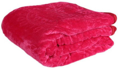 KHUSHRIT Solid Double Mink Blanket for  Heavy Winter(Microfiber, Yellow)