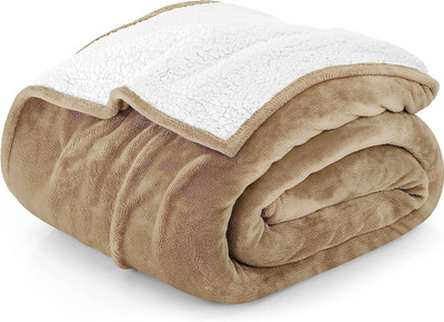 BSB HOME Solid Single Dohar for  Heavy Winter(Polyester, Beige)