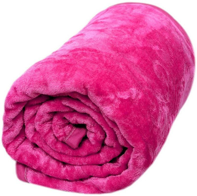 shree karni export Solid Single Mink Blanket for  Heavy Winter(Woollen Blend, Multicolor)
