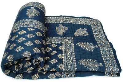 Shyam Creation Floral Double Quilt for  Heavy Winter(Cotton, Multicolor)