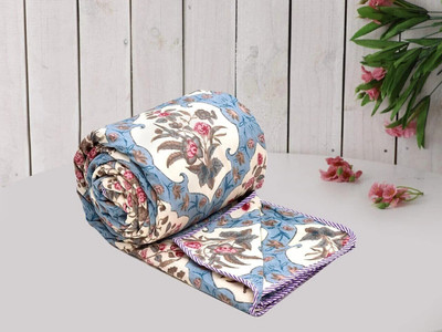 Flipkart SmartBuy Printed Single Dohar for  AC Room(Microfiber, Blue)