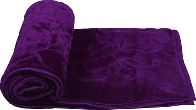 Deniyal ENTERPRISES Solid Double AC Blanket for  AC Room(Microfiber, Purple)