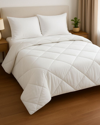 SIROKI BOND Solid Single Comforter for  AC Room(Poly Cotton, Plain White)