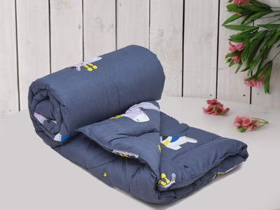 RRC Printed Single Comforter for  Heavy Winter(Microfiber, Black, White)