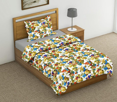 Linenovation Self Design Double Comforter for  Mild Winter(Polyester, Printed, Yellow)