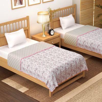Story@home Printed Single AC Blanket for  AC Room(Cotton, Baby Pink)