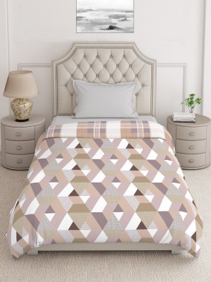 Layers Printed Single Comforter for  Mild Winter(Cotton, Brown)