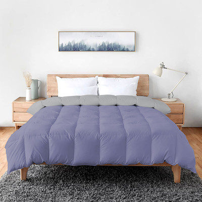 MeckHome Culture Solid Single Comforter for  Mild Winter(Microfiber, Medium Blue)