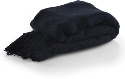 SASHAA WORLD Self Design Single Throw for  AC Room(Cotton, Navy)