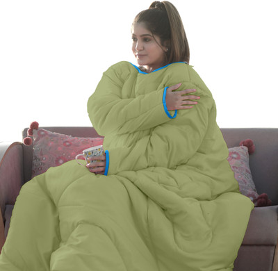 Divine Casa Solid Double Comforter for  Mild Winter(Polyester, Lime Green)