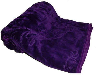 shree karni export Solid Double Mink Blanket for  Heavy Winter(Polyester, Printed)