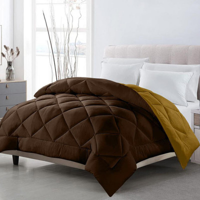TUNDWAL'S Solid Double Comforter for  Heavy Winter(Cotton, Coffee - Golden)