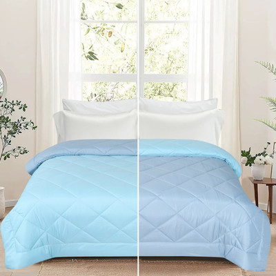 Sofolite Home Solid Double AC Blanket for  AC Room(Poly Cotton, Grey)
