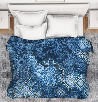 MAGICAL Printed Double AC Blanket for  AC Room(Microfiber, R.Blue)