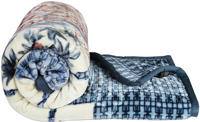 VAS COLLECTIONS Embroidered Double Mink Blanket for  Heavy Winter(Polyester, Pink)
