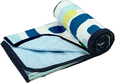 Flipkart SmartBuy Abstract Single Dohar for  AC Room(Cotton, White Blue)