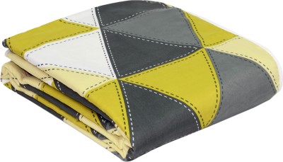 Divine Casa Printed Single Dohar for  AC Room(Microfiber, Grey and Yellow)