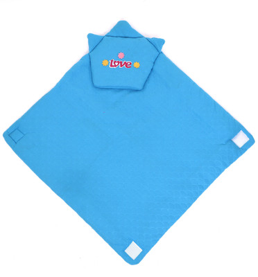 CTMKIDS Solid Crib AC Blanket for  AC Room(Woollen Blend, Blue)