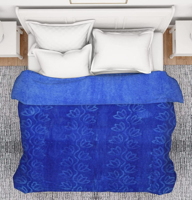 Aorihome Printed Double Mink Blanket for  Heavy Winter(Microfiber, Blue)
