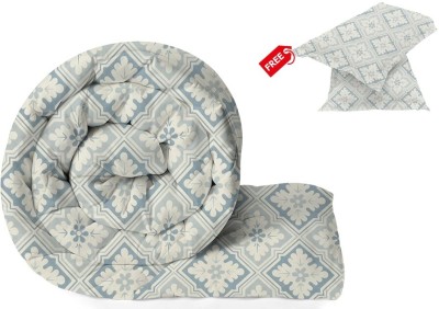 BSB HOME Abstract Single Comforter for  Heavy Winter(Microfiber, Light Blue & Grey & Multicolor & Beige)