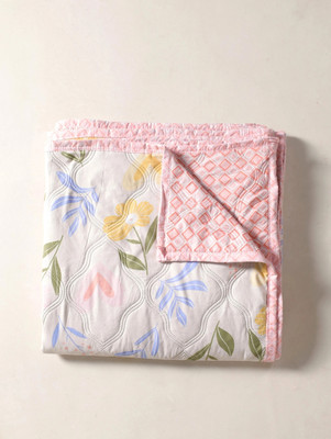 SIMAM Printed Single Comforter for  AC Room(Cotton, PINK 43)