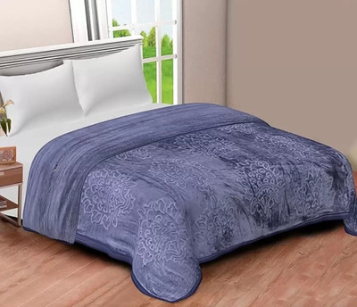 kirshinaENTERPRISES Solid Double AC Blanket for  Heavy Winter(Microfiber, Grey)