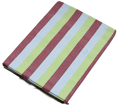 Tharunsha Elite Striped Single AC Blanket for  Mild Winter(Cotton, Green Maroon)
