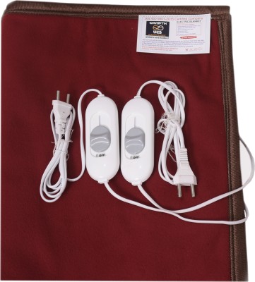 Warmth WEB Solid Double Electric Blanket for  Heavy Winter(Polyester, Maroon)