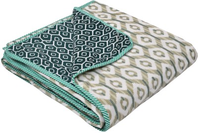 Rajasthan handicraft center Printed Double Dohar for  AC Room(Cotton, Dark Green)