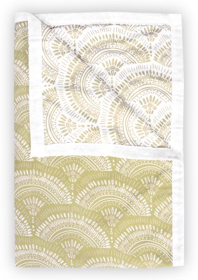 Divine Casa Printed Double Dohar for  AC Room(Microfiber, Moss Green)