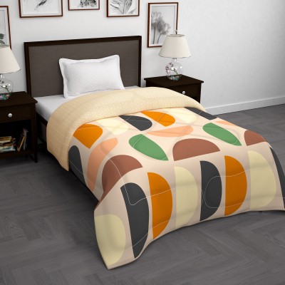 Story@home Printed Single Comforter for  AC Room(Polyester, Cream)