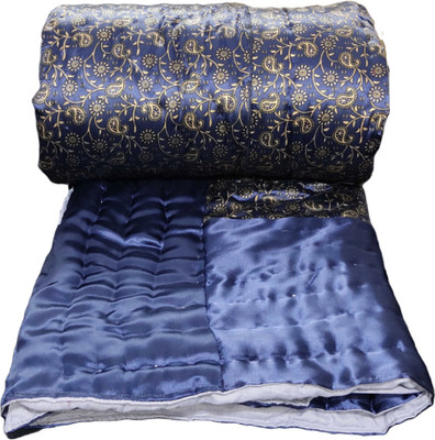 Gnudi Floral Double Quilt for  AC Room(Silk, Multi-02)