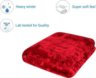 SPENTO Abstract Double Mink Blanket for  Mild Winter(Microfiber, Maroon 83)