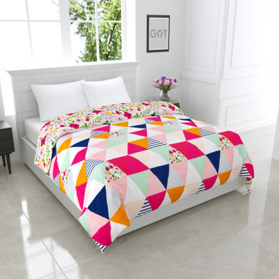 GYT Printed Double Comforter for  Heavy Winter(Microfiber, Pink)