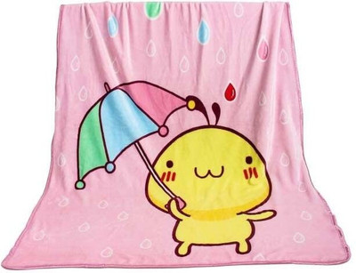 Butterthief Cartoon Single AC Blanket for  Mild Winter(Microfiber, Pink Rabbit)