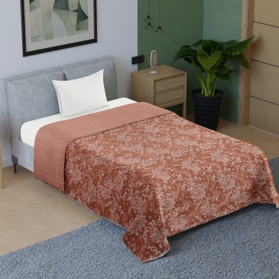 BornFree Printed Single Dohar for  AC Room(Cotton, Brown 1)